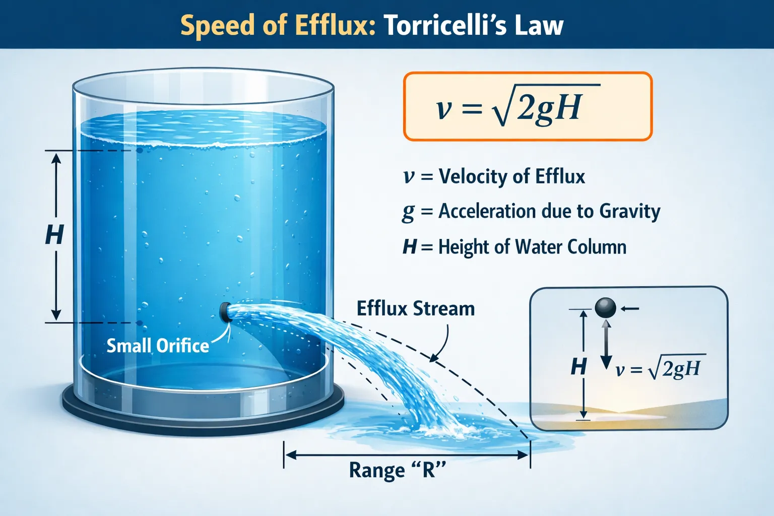 Speed of Efflux: Torricelli’s Law